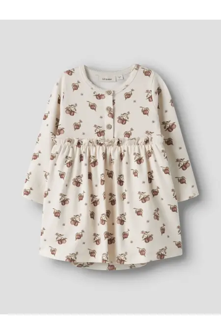LilAtelier - Kleid mit Apfel Print - Turtledove