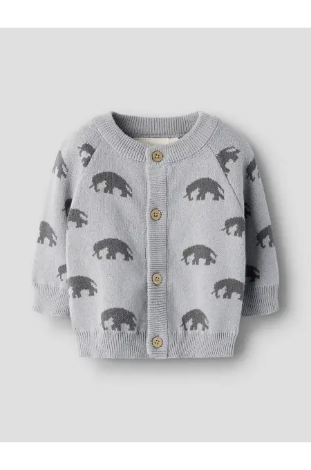 LilAtelier - Strickjacke Elefant - Sleet