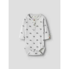 LilAtelier - Body mit Elefanten Print - Glacier Gray