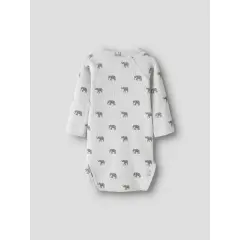 LilAtelier - Body mit Elefanten Print - Glacier Gray