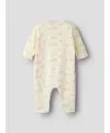 LilAtelier - Strampler mit Wolken Print - Turtledove/Rosa