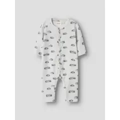 LilAtelier - Strampler mit Wolken Print - Glacier Gray/Blau