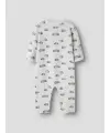 LilAtelier - Strampler mit Wolken Print - Glacier Gray/Blau