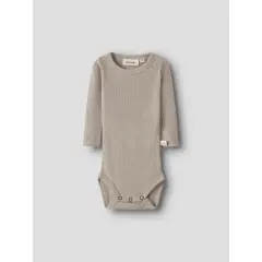 Lil Atelier -  Langarmbody - Wolle - Feather Gray