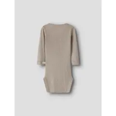 Lil Atelier -  Langarmbody - Wolle - Feather Gray