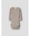 Lil Atelier -  Langarmbody - Wolle - Feather Gray
