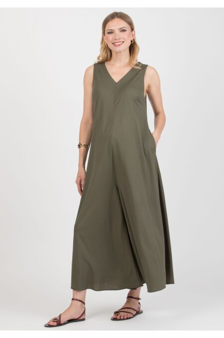 Attesa Maternity - Jumpsuit Miranda - oliv