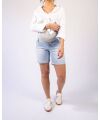Love 2 Wait Jeans Shorts Long Light Wash