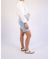 Love 2 Wait Jeans Shorts Long Light Wash