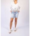 Love 2 Wait Jeans Shorts Long Light Wash