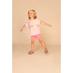 Stains & Stories - girls sweat short Neon Pink