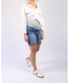 Love 2 Wait Jeans Shorts Long Stone Wash