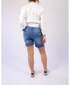 Love 2 Wait Jeans Shorts Long Stone Wash