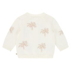 A tiny Story - Baby Strickjacke Palme - ecru