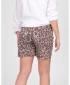Love 2 Wait Short Denim AOP Taupe Animal
