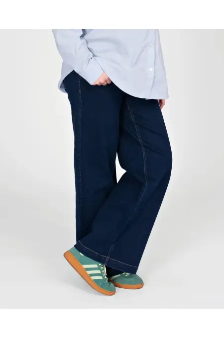 Love 2 Wait Jeans wide leg Dark Wash