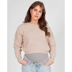 Love 2 Wait Knit Cropped Sand