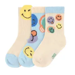 Lässig - Kinder Socken SmileyWorld (3er-Pack) - blue
