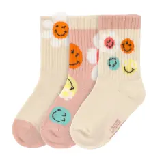 Lässig - Kinder Socken SmileyWorld (3er-Pack) - dusty rose