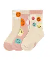 Lässig - Kinder Socken SmileyWorld (3er-Pack) - dusty rose