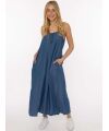 Zwillingsherz - Trägerkleid aus Lyocell denim - mittelblau