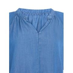 Zwillingsherz - Blusenkleid aus Lyocell - mittelblau