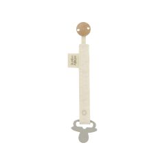 Wooly - MUSLIN PLUMETIS PACIFIER CLIP - GOTS - SS25 - ECRU