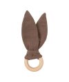 Wooly - MUSLIN EARS WITH WOODEN RING - GOTS - SS26 - BROWN