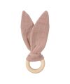 Wooly - MUSLIN EARS WITH WOODEN RING - GOTS - SS26 - PINK SAND