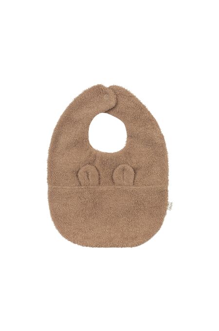 Wooly - BIB WITH TEDDY EARS - NOOS - TIRAMISU