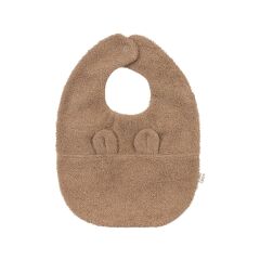 Wooly - BIB WITH TEDDY EARS - NOOS - TIRAMISU