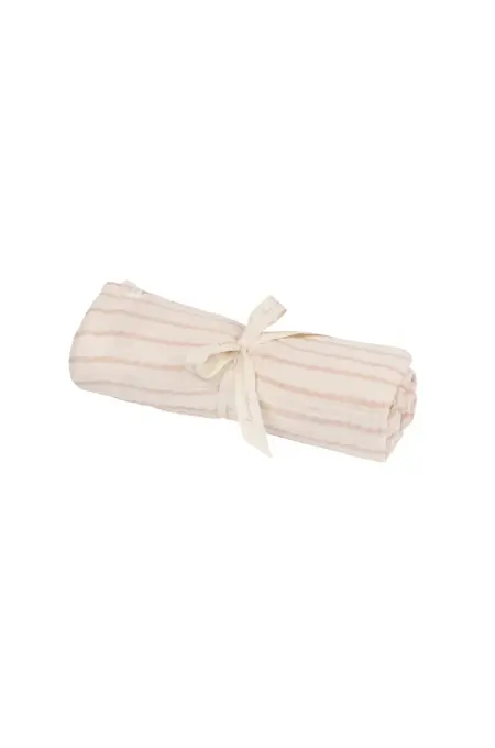 Leevje Large Muslin Cloth Beige Stripes OneSize