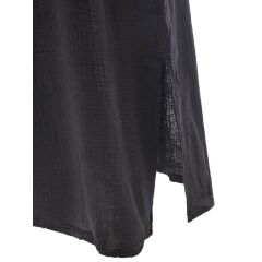 Zwillingsherz - Trägerkleid Maxi Musselin - schwarz