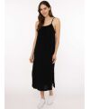 Zwillingsherz - Trägerkleid Maxi Musselin - schwarz