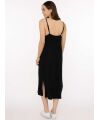 Zwillingsherz - Trägerkleid Maxi Musselin - schwarz