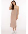Zwillingsherz - Trägerkleid Maxi Musselin - taupe