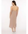 Zwillingsherz - Trägerkleid Maxi Musselin - taupe