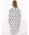 Zwillingsherz - Oversize Bluse Punkte - marine