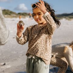 Cloby – Longsleeve in Leopard Brown – UPF 50+