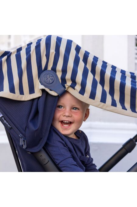 Cloby – UV Blanket in Navy/Sandy Stripe – UPF 50+