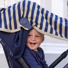 Cloby – UV Blanket in Navy/Sandy Stripe – UPF 50+
