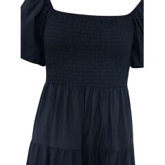 Zwillingsherz - Maxikleid Puffärmel - one size - schwarz