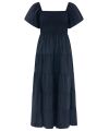 Zwillingsherz - Maxikleid Puffärmel - one size - schwarz