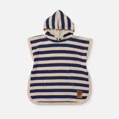 Cloby - UV Poncho in Navy/Sandy Stripe - UPF 50+