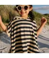 Cloby - UV Poncho in Navy/Sandy Stripe - UPF 50+