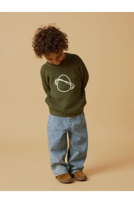 LilAtelier - Strickpullover Planet - Winter Moss