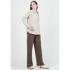 Attesa - Stoffhose - brown