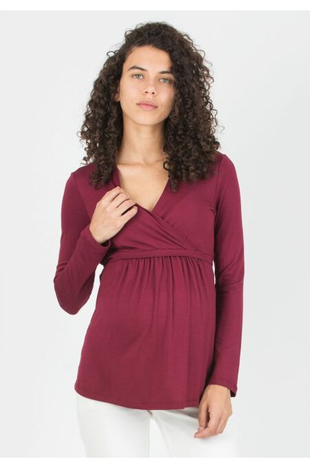 Attesa - Still-Shirt langarm - bordeaux