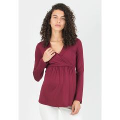 Attesa - Still-Shirt langarm - bordeaux