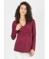 Attesa - Still-Shirt langarm - bordeaux